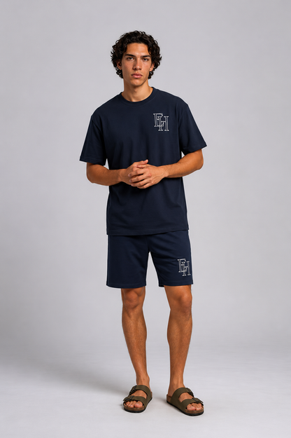 Basic Oversized T-Shirt 001 (Navy Blue)